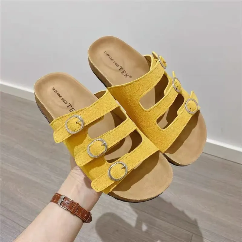 ALPLUME Slippers Khaki, Lemon, Apricot-1