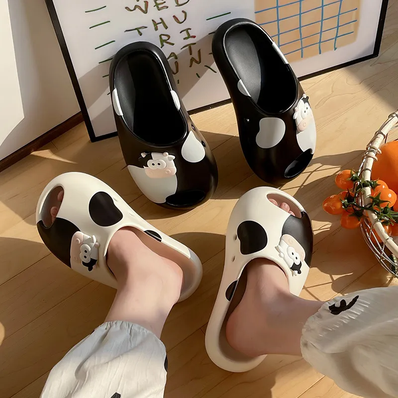 ALPLUME Home Slippers Black, White-8