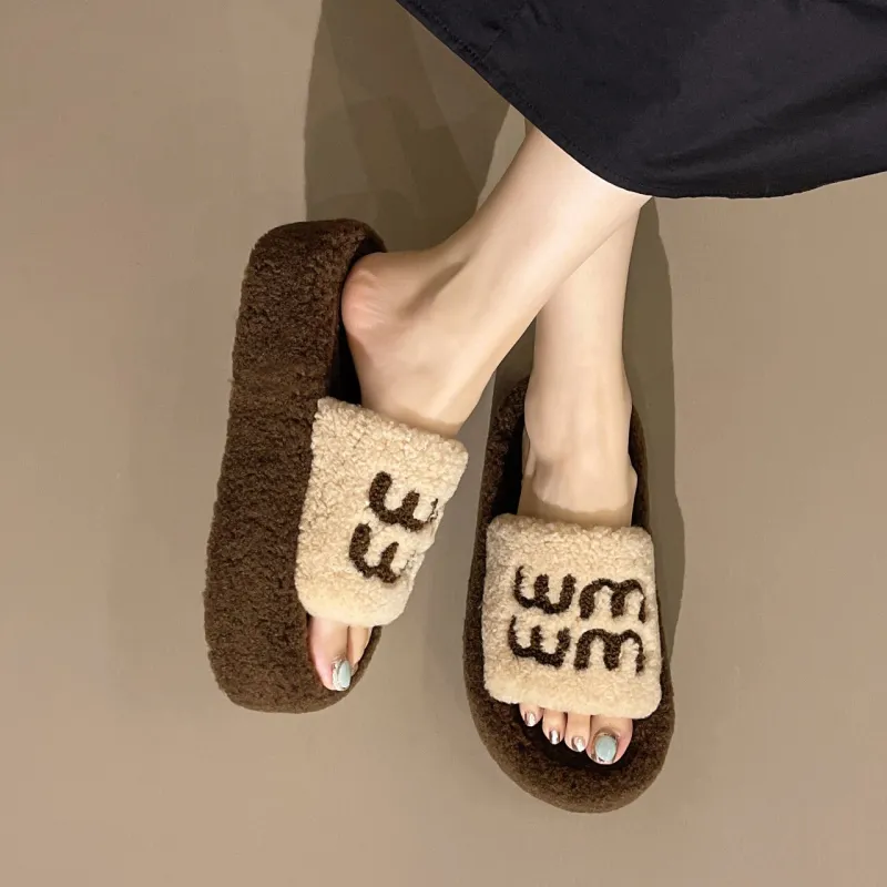 ALPLUME Women's Home Slippers Black Yellow Brown Ecru Slippers & Home Slippers-11