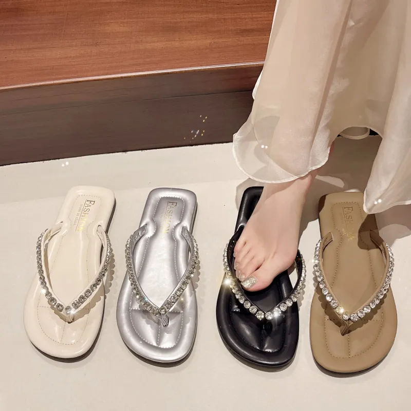 ALPLUME Slippers Ecru Silver Black-1