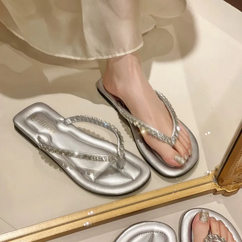 ALPLUME Slippers Ecru Silver Black-6