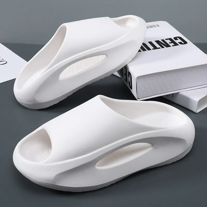 ALPLUME Home Slippers White, Black-1