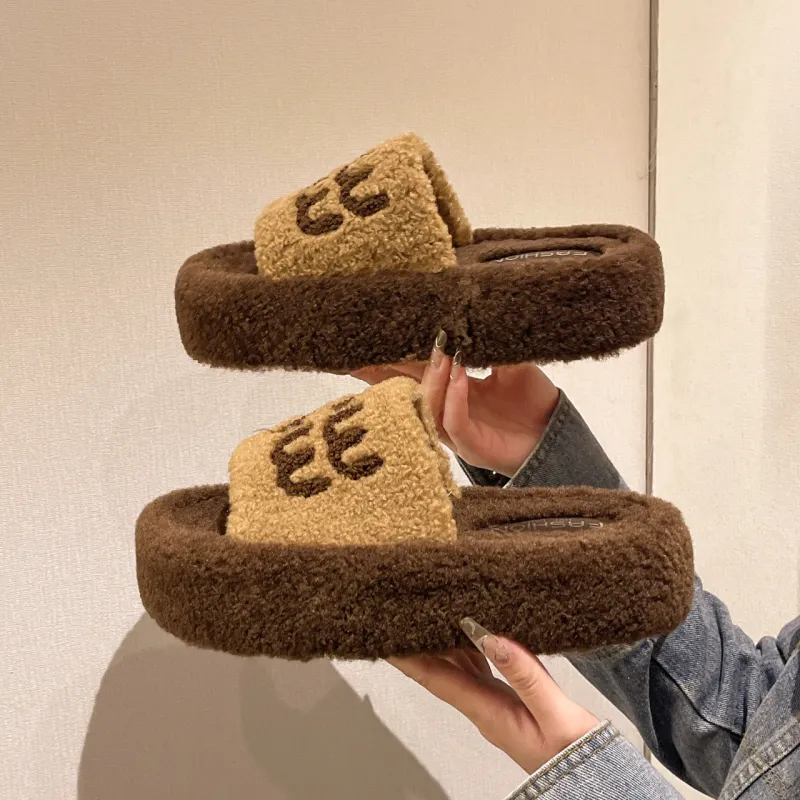 ALPLUME Women's Home Slippers Black Yellow Brown Ecru Slippers & Home Slippers-5