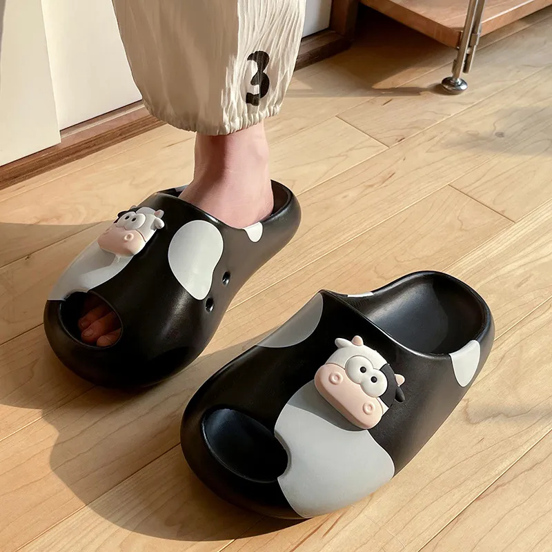 ALPLUME Home Slippers Black, White-3