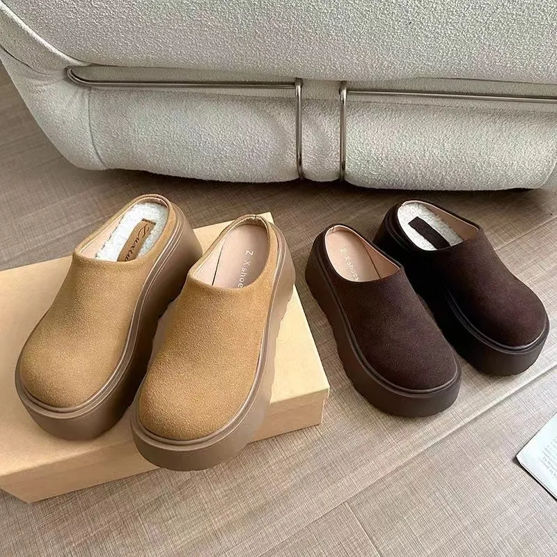 ALPLUME Women's Home Slippers Dark Brown Camel-1