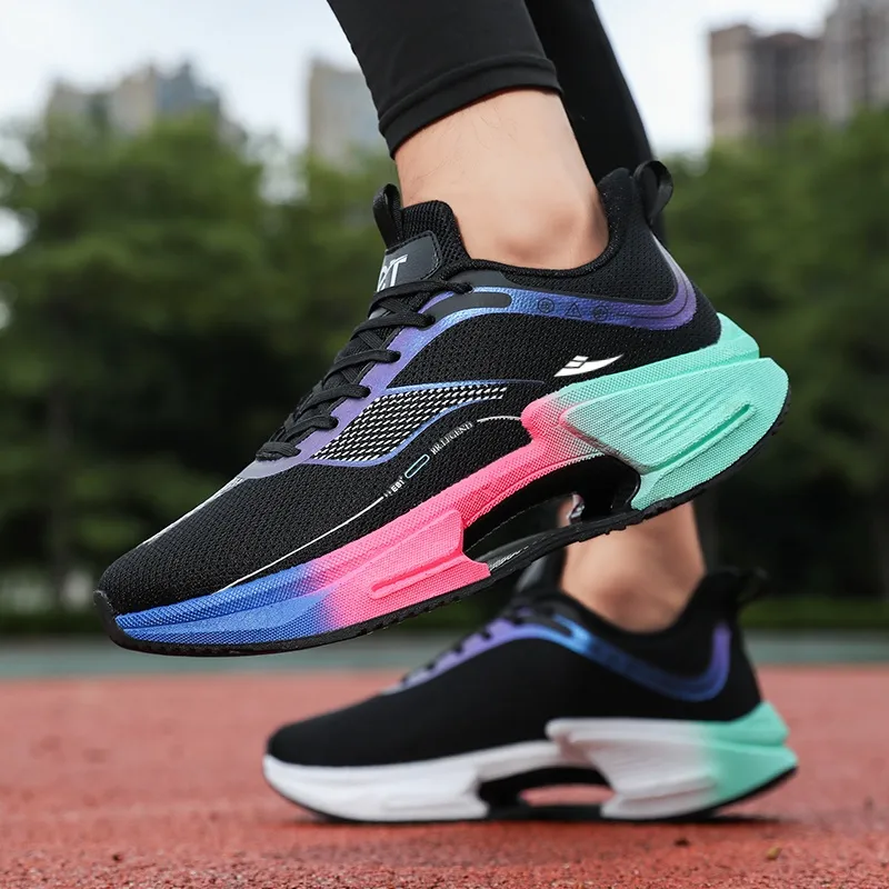 Kuding Cushioning Abrasion Resistant Lightweight Slip Resistant Low Top Running Shoes Unisex-9