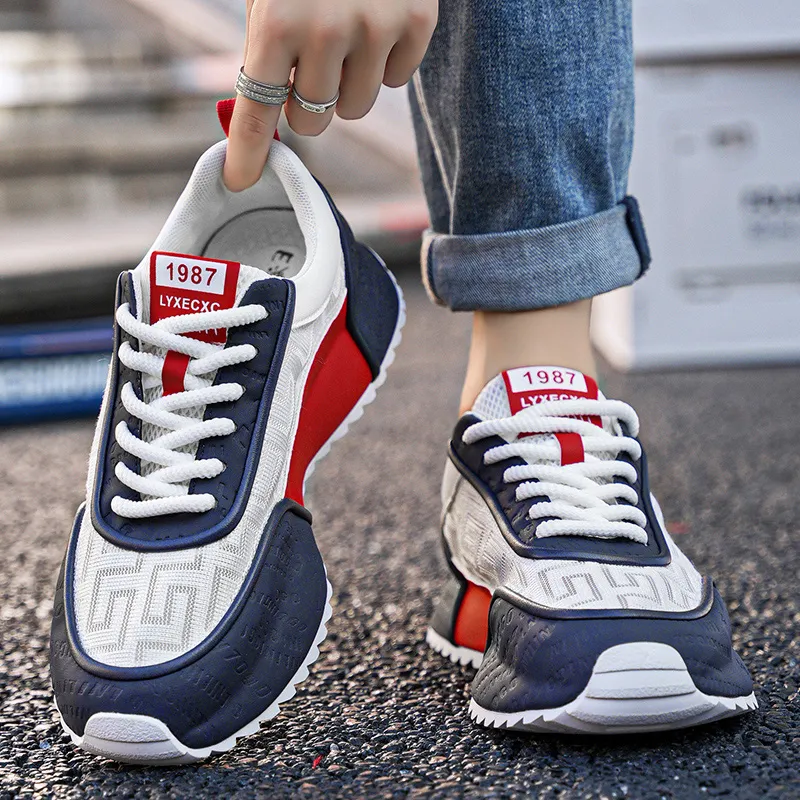 Kuding Cushioning, Slip Resistant, Breathable, Moisture Wicking, Lightweight Low Top Chunky Sneakers Men's-18