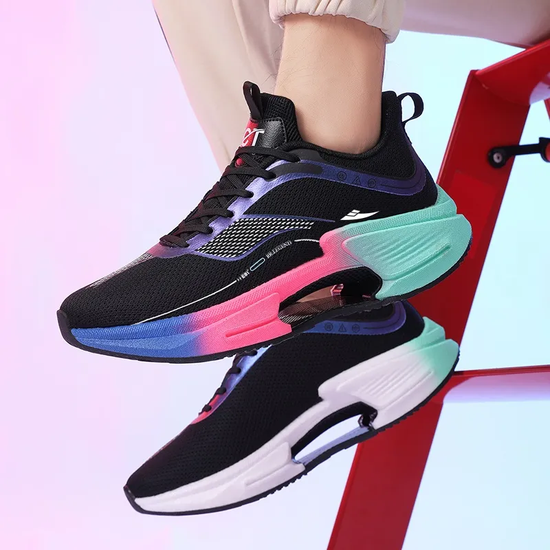 Kuding Cushioning Abrasion Resistant Lightweight Slip Resistant Low Top Running Shoes Unisex-7