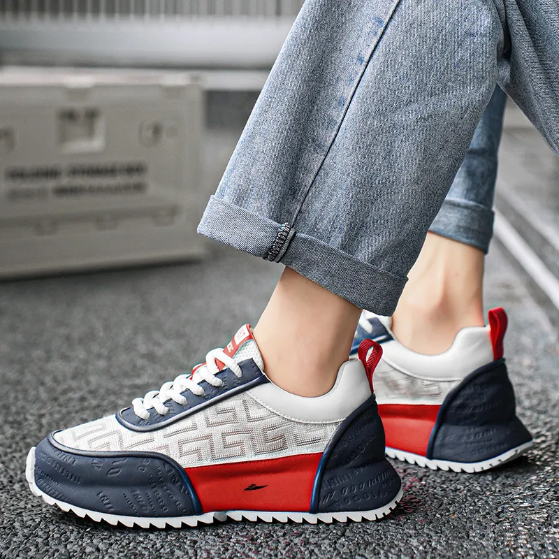 Kuding Cushioning, Slip Resistant, Breathable, Moisture Wicking, Lightweight Low Top Chunky Sneakers Men's-19