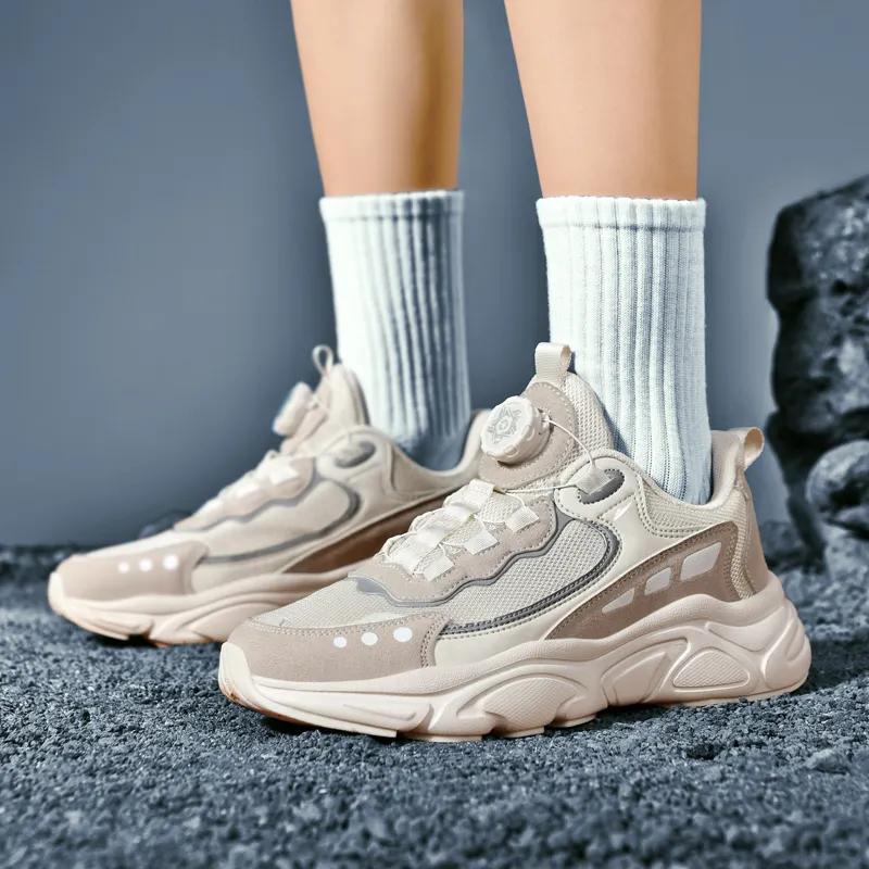 Kuding Cushioning, Slip Resistant, Abrasion Resistant, Moisture Wicking, Lightweight Low Top Chunky Sneakers Unisex-5