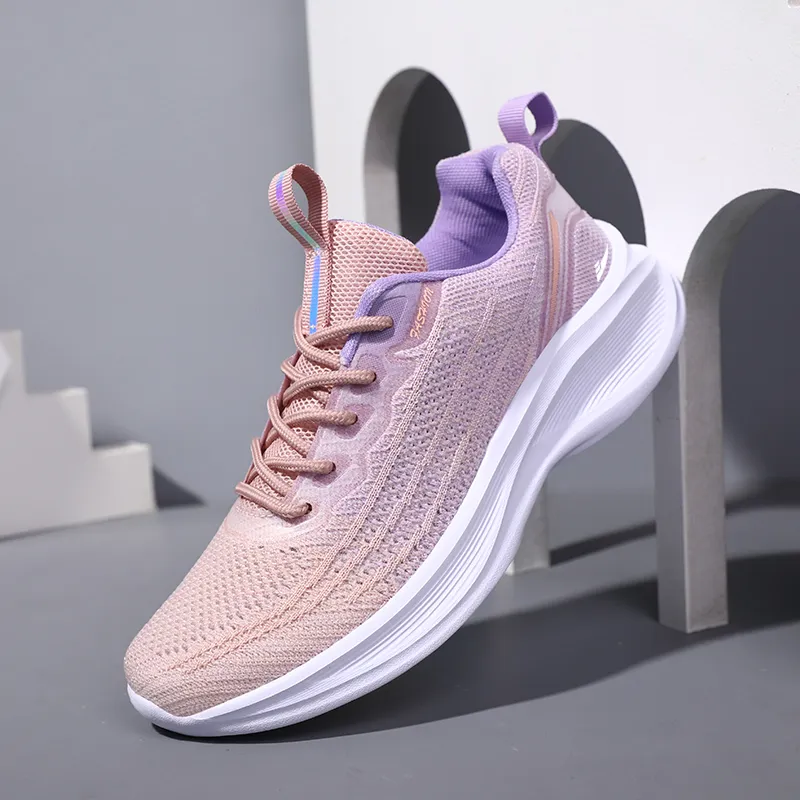Kuding Running Shoes Women's Low Top Black White/Light Purple/Light Blue Yellow/Lotus Root Powder/Sky Blue/White Purple-16
