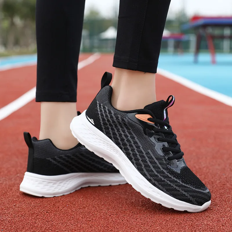 Kuding Running Shoes Women's Low Top Black White/Light Purple/Light Blue Yellow/Lotus Root Powder/Sky Blue/White Purple-38