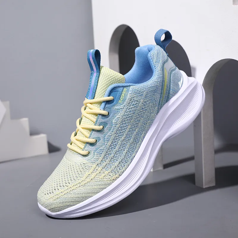 Kuding Running Shoes Women's Low Top Black White/Light Purple/Light Blue Yellow/Lotus Root Powder/Sky Blue/White Purple-11