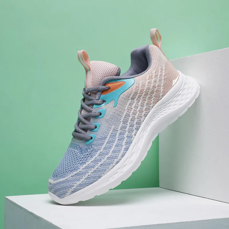 Kuding Running Shoes Women's Low Top Black White/Light Purple/Light Blue Yellow/Lotus Root Powder/Sky Blue/White Purple-31