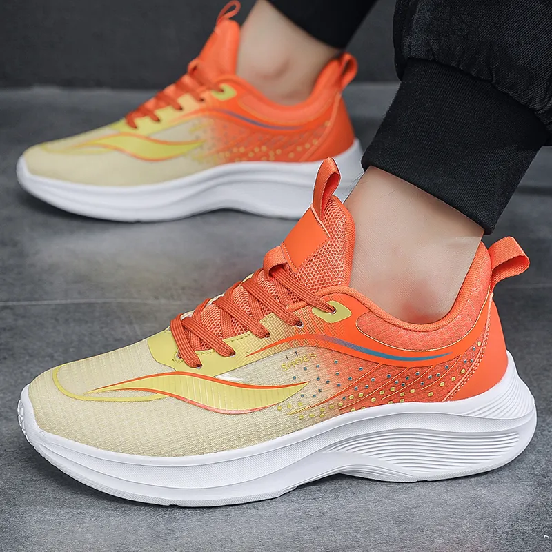 Kuding Cushioning Slip Resistant Breathable Lightweight Moisture Wicking Low Top Training Shoes Men's-2