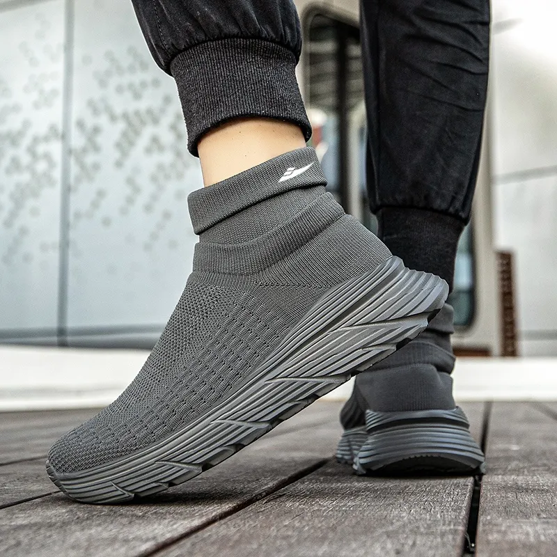 Kuding Slip-Resistant Breathable High-Top Casual Shoes Unisex-17