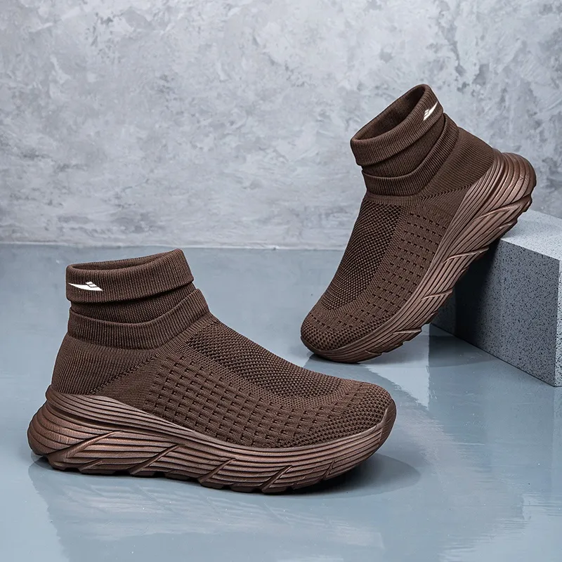 Kuding Slip-Resistant Breathable High-Top Casual Shoes Unisex-23