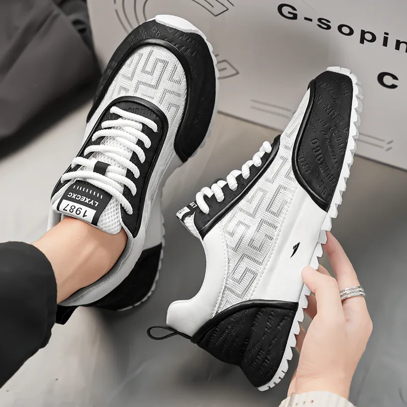 Kuding Cushioning, Slip Resistant, Breathable, Moisture Wicking, Lightweight Low Top Chunky Sneakers Men's-11