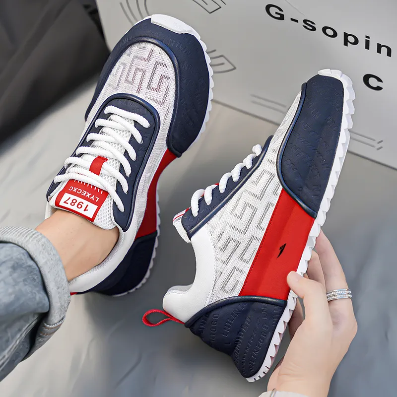 Kuding Cushioning, Slip Resistant, Breathable, Moisture Wicking, Lightweight Low Top Chunky Sneakers Men's-17
