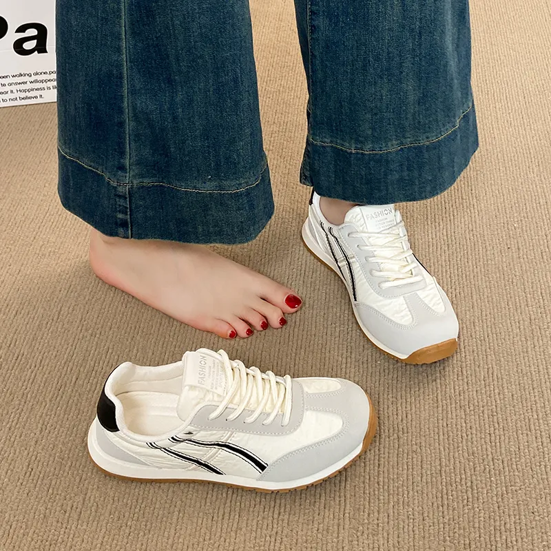 Kuding Casual Shoes Women's Low Top Pink/Black/Blue-14
