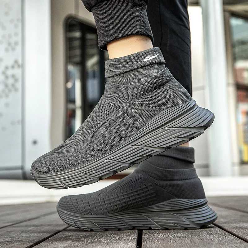 Kuding Slip-Resistant Breathable High-Top Casual Shoes Unisex-14