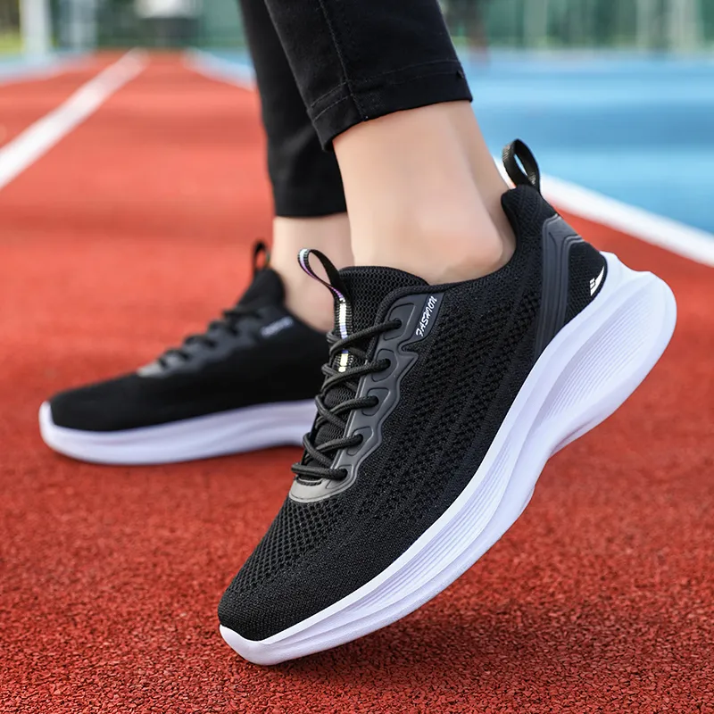 Kuding Running Shoes Women's Low Top Black White/Light Purple/Light Blue Yellow/Lotus Root Powder/Sky Blue/White Purple-3