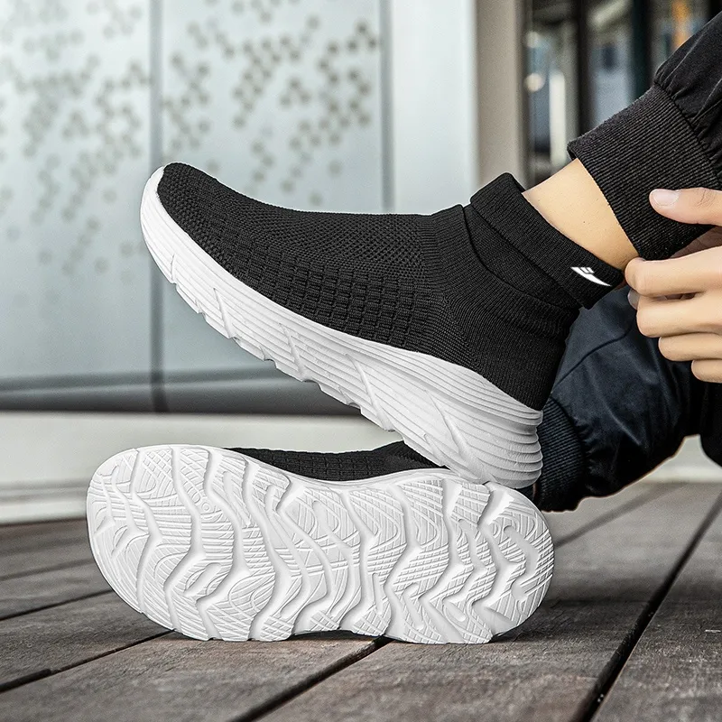 Kuding Slip-Resistant Breathable High-Top Casual Shoes Unisex-10