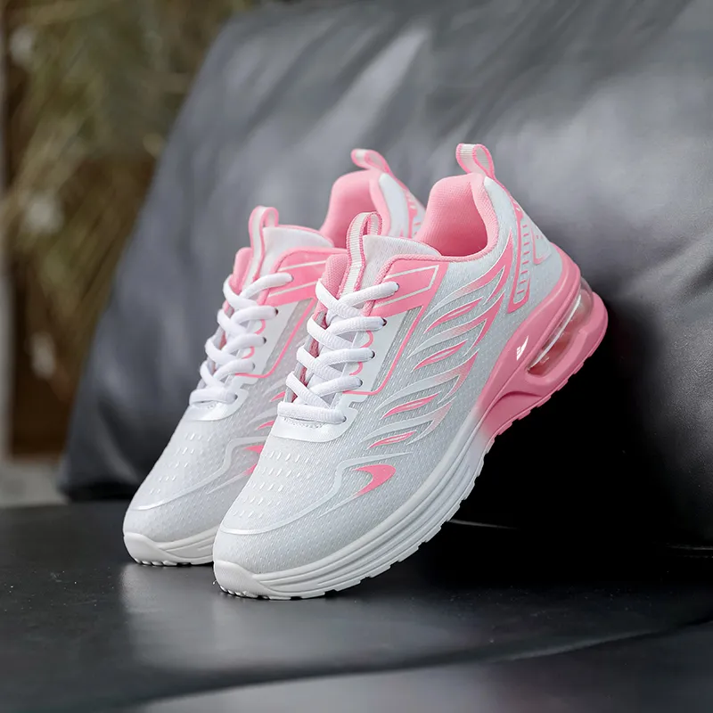 Kuding Running Shoes Women's Low Top Pink-3