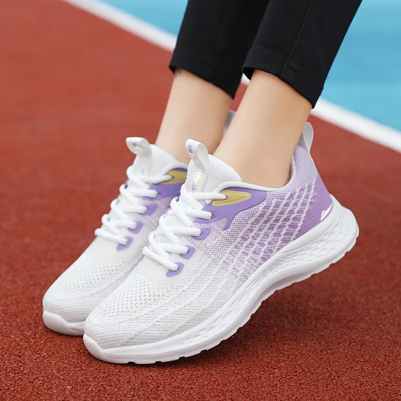 Kuding Running Shoes Women's Low Top Black White/Light Purple/Light Blue Yellow/Lotus Root Powder/Sky Blue/White Purple-27