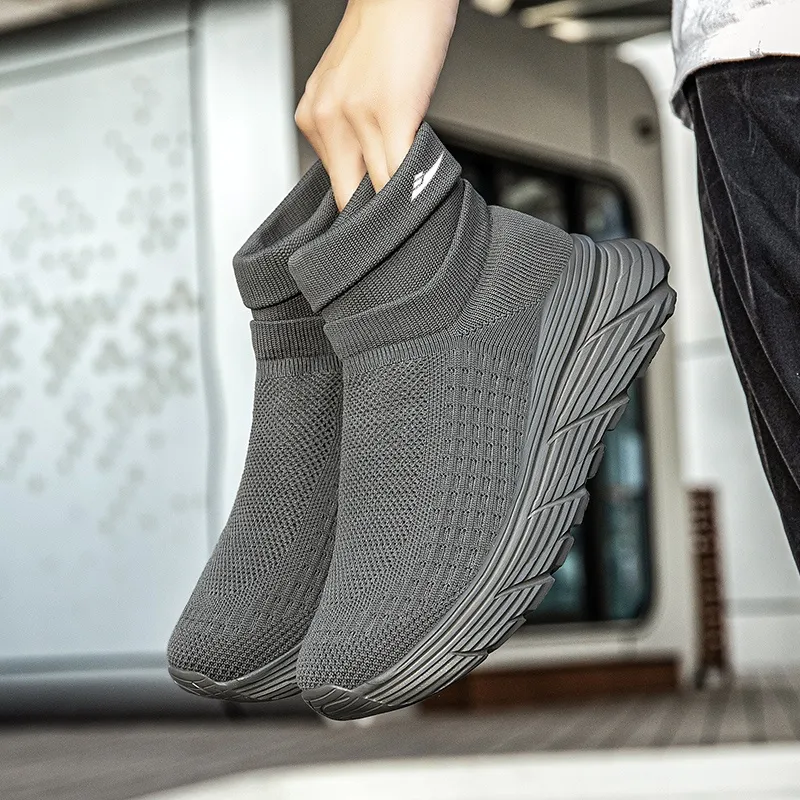 Kuding Slip-Resistant Breathable High-Top Casual Shoes Unisex-15