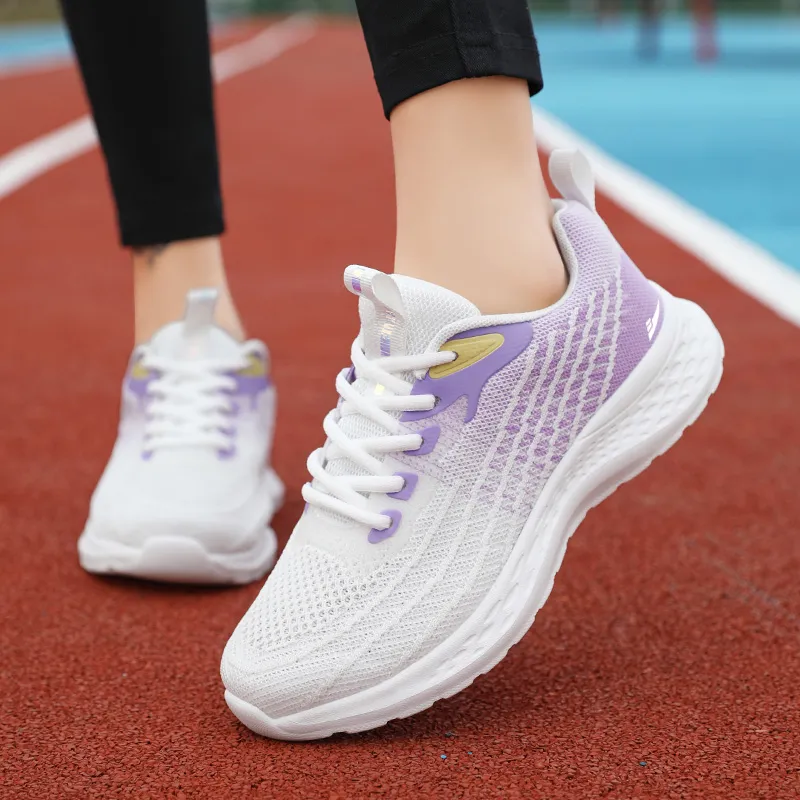 Kuding Running Shoes Women's Low Top Black White/Light Purple/Light Blue Yellow/Lotus Root Powder/Sky Blue/White Purple-29