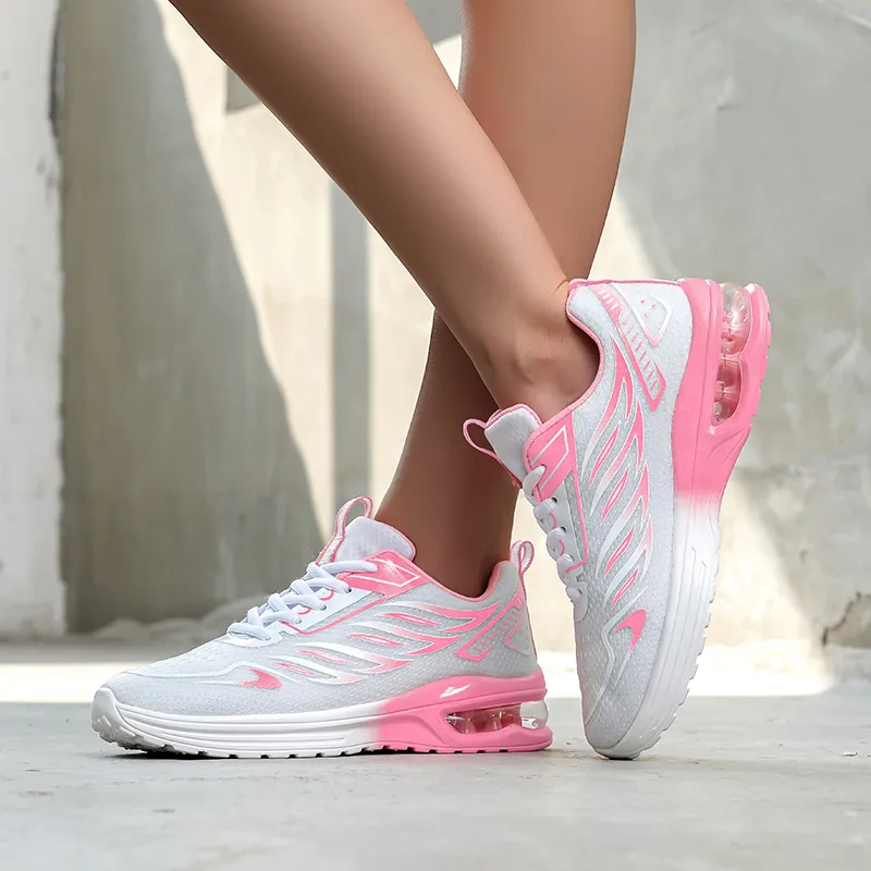 Kuding Running Shoes Women's Low Top Pink-4