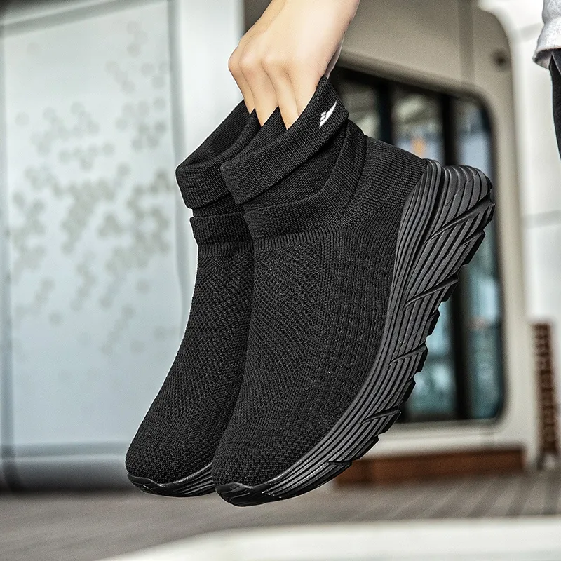 Kuding Slip-Resistant Breathable High-Top Casual Shoes Unisex-5