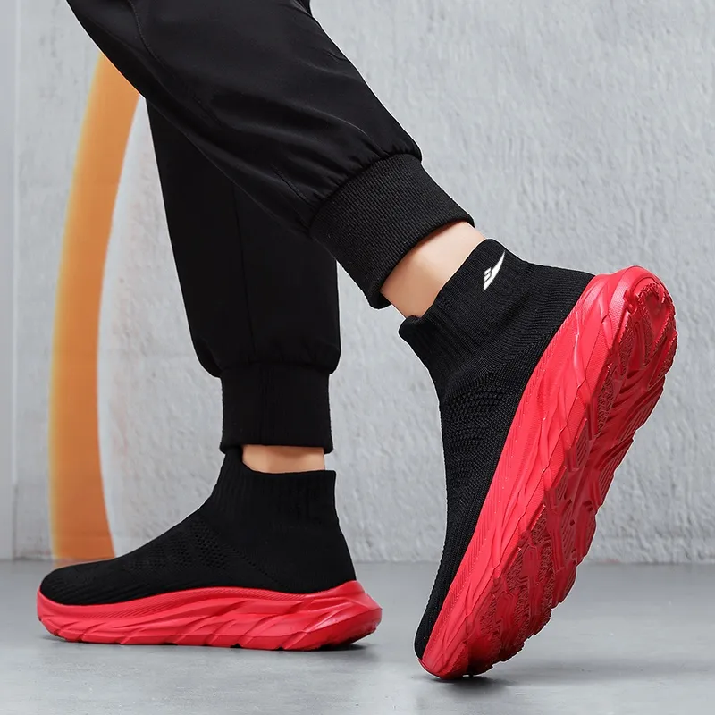 Kuding Durable Breathable High-Top Running Shoes Unisex-9