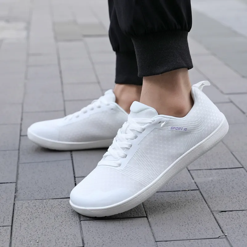 Kuding Casual Shoes Unisex Low Top White Blue-3
