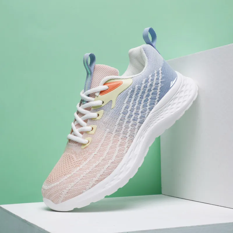 Kuding Running Shoes Women's Low Top Black White/Light Purple/Light Blue Yellow/Lotus Root Powder/Sky Blue/White Purple-21