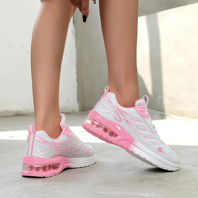 Kuding Running Shoes Women's Low Top Pink-6