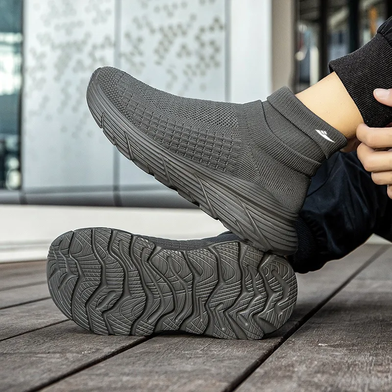 Kuding Slip-Resistant Breathable High-Top Casual Shoes Unisex-16
