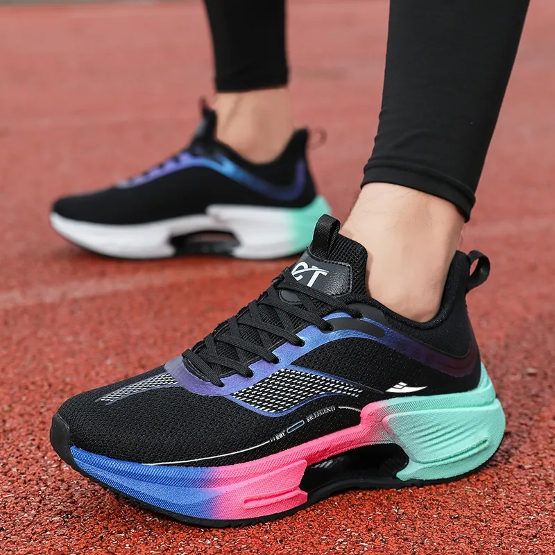 Kuding Cushioning Abrasion Resistant Lightweight Slip Resistant Low Top Running Shoes Unisex-8