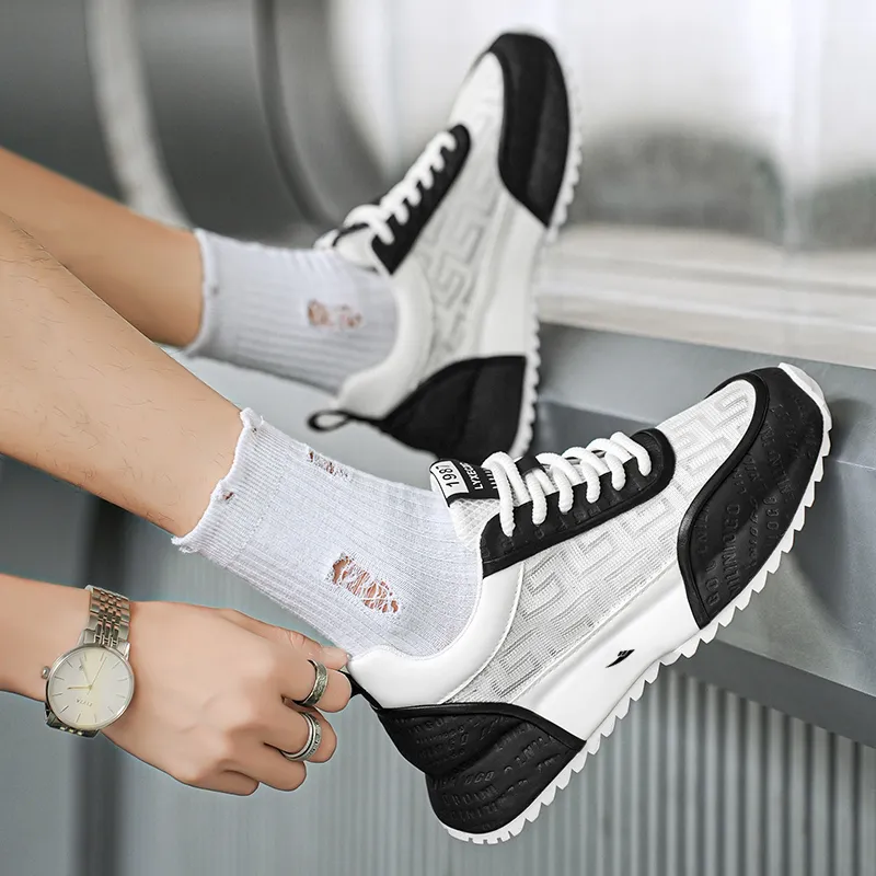 Kuding Cushioning, Slip Resistant, Breathable, Moisture Wicking, Lightweight Low Top Chunky Sneakers Men's-13