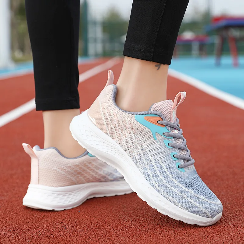 Kuding Running Shoes Women's Low Top Black White/Light Purple/Light Blue Yellow/Lotus Root Powder/Sky Blue/White Purple-33