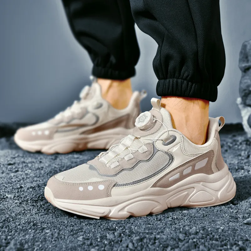Kuding Cushioning, Slip Resistant, Abrasion Resistant, Moisture Wicking, Lightweight Low Top Chunky Sneakers Unisex-2