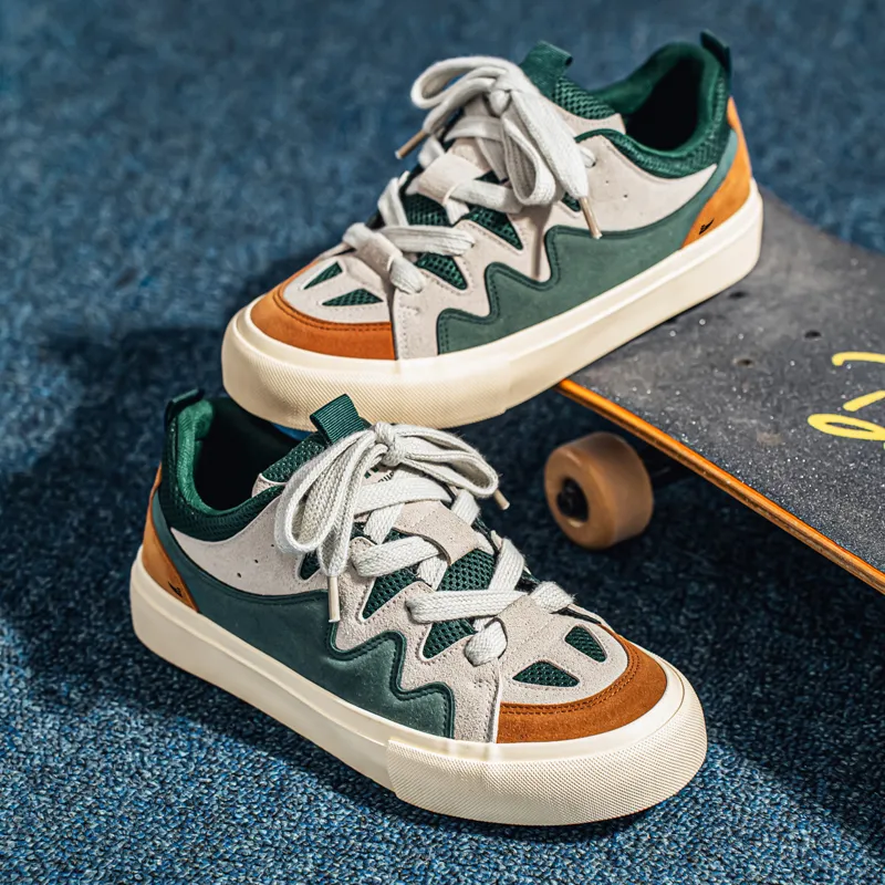 Kuding Slip Resistant, Abrasion Resistant, Lightweight, Breathable, Moisture Wicking Low Top Skateboard Shoes Men's-7