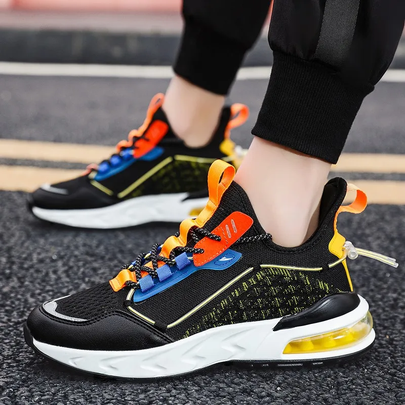 Kuding Running Shoes Men Low Top White Red/Black Yellow/Black Moon-9