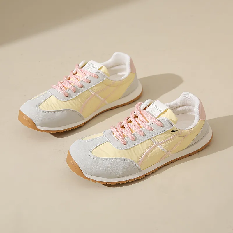 Kuding Casual Shoes Women's Low Top Pink/Black/Blue-1