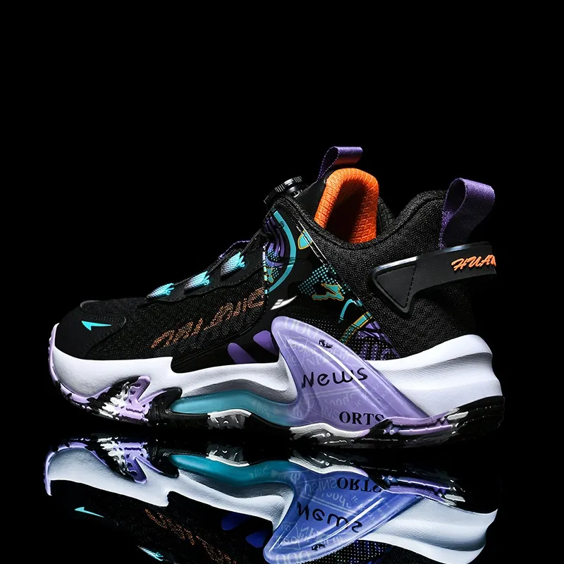 Kuding Cushioned Slip-Resistant Water-Resistant Wear-Resistant Basketball Shoes Men's-29