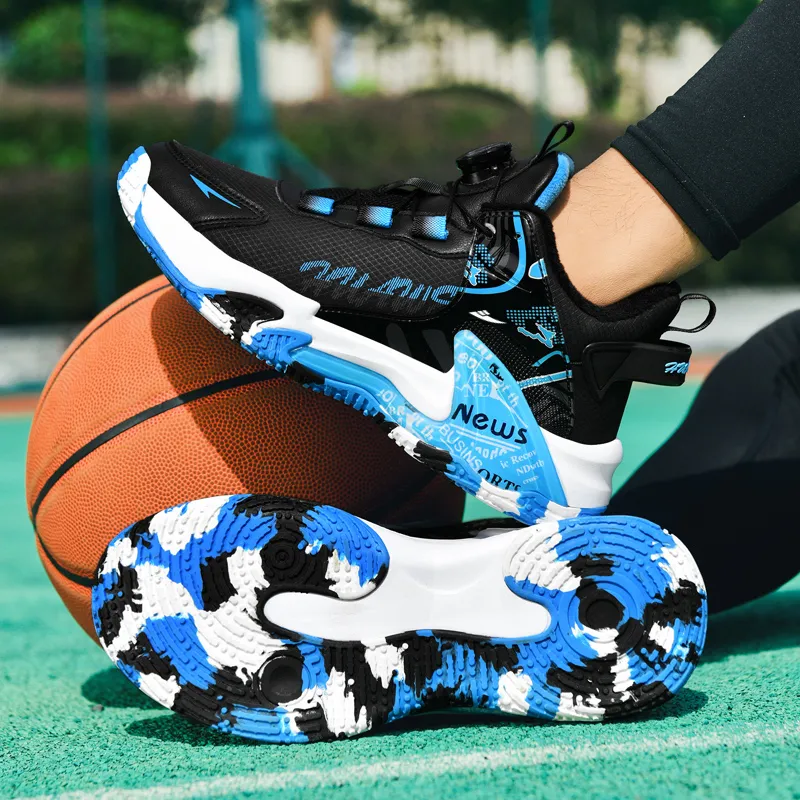 Kuding Cushioned Slip-Resistant Water-Resistant Wear-Resistant Basketball Shoes Men's-6