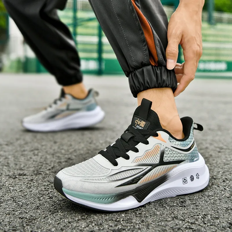 Kuding Breathable, Lightweight, Cushioning, Slip Resistant Low Top Marathon Running Shoes Men's-8