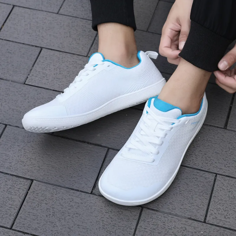 Kuding Casual Shoes Unisex Low Top White Blue-17
