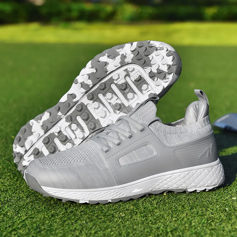 Kuding Golf Shoes Women's Low Top Pink/Black/Gray-9
